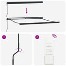 vidaXL Behúzható napellenző Bézs 350 x 250 cm Szövet, Fém