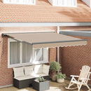 vidaXL Napernyő keret Bézs 350 x 250 cm Poliészter PU bevonattal