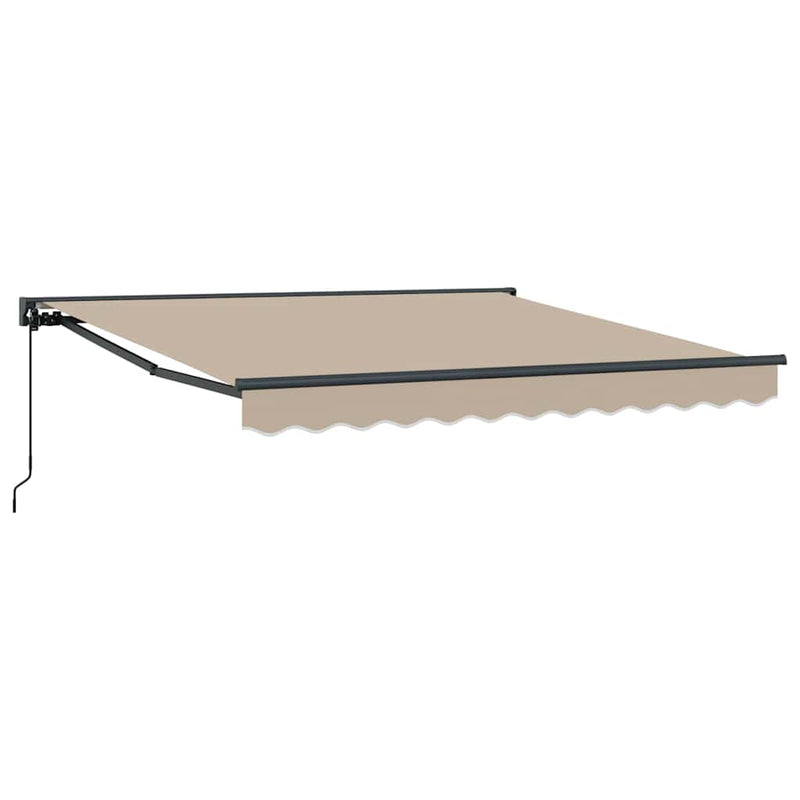 vidaXL Behúzható napellenző Bézs 350x250 cm szövet