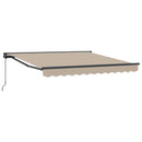 vidaXL Napernyő keret Bézs 350 x 250 cm Poliészter PU bevonattal