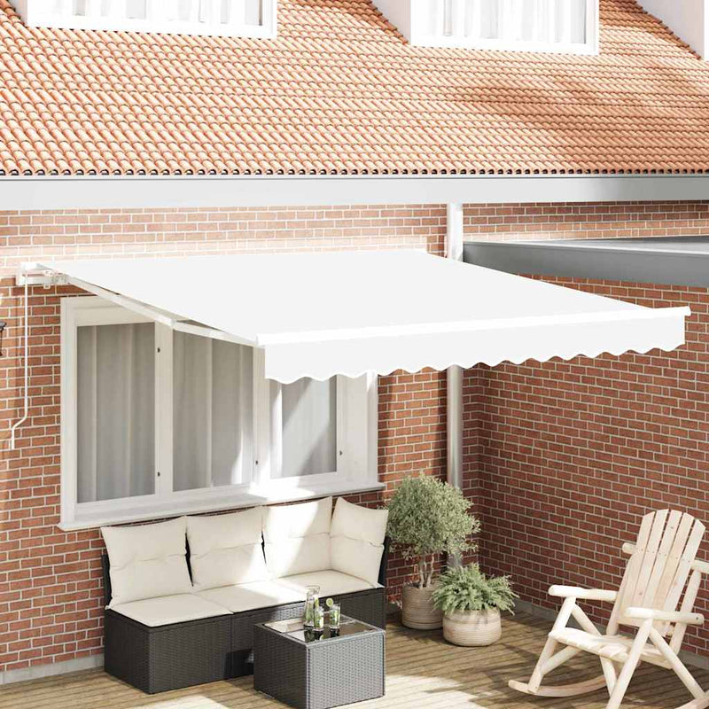 vidaXL Behúzható napellenző Fehér 350 x 250 cm szövet