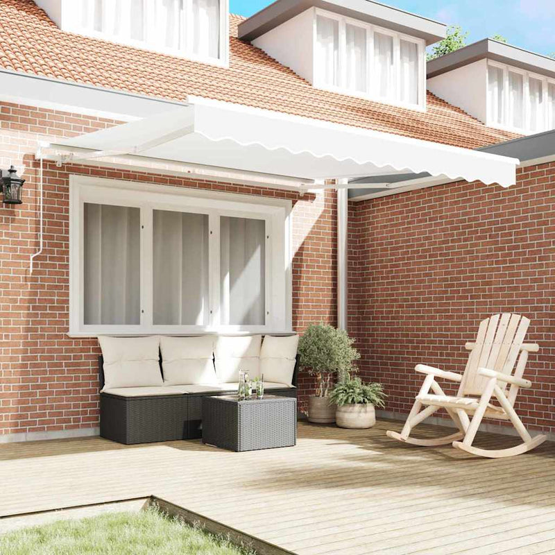 vidaXL Behúzható napellenző Fehér 350 x 250 cm szövet