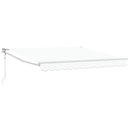 vidaXL Behúzható napellenző Fehér 350 x 250 cm Poliészter és fém