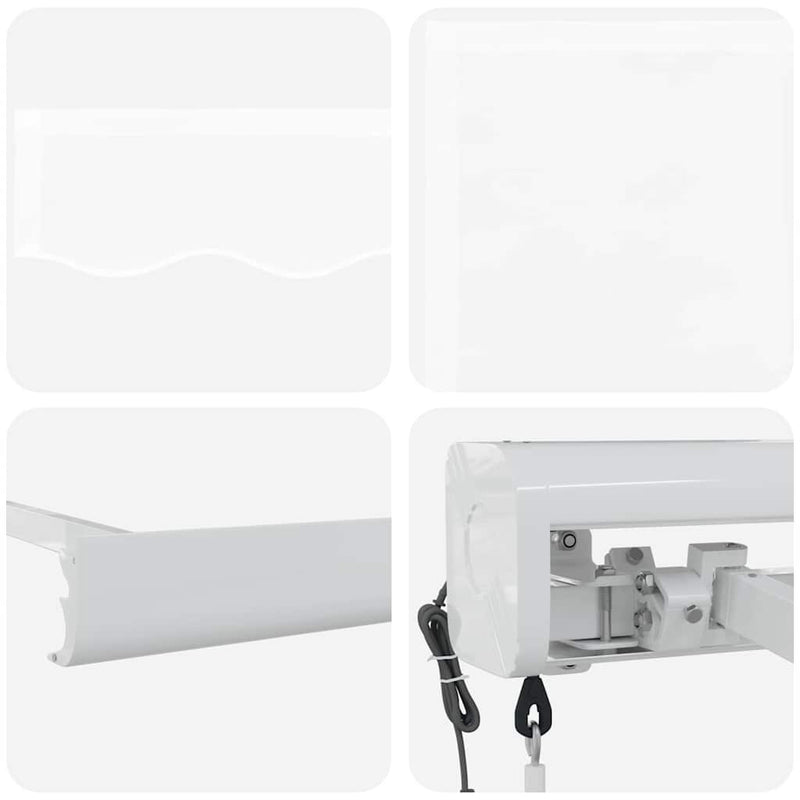 vidaXL Behúzható napellenző Fehér 350 x 250 cm Szövet, Fém