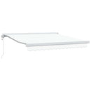 vidaXL Behúzható napellenző Fehér 350 x 250 x 165 cm Szövet és Fém