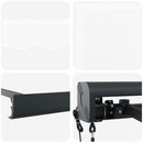 vidaXL Behúzható napellenző Fehér 350 x 250 cm Szövet, Fém