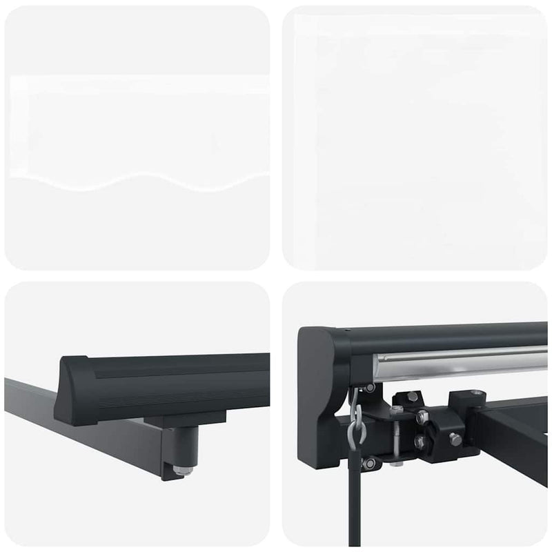 vidaXL Behúzható napellenző Fehér 350x250 cm szövet