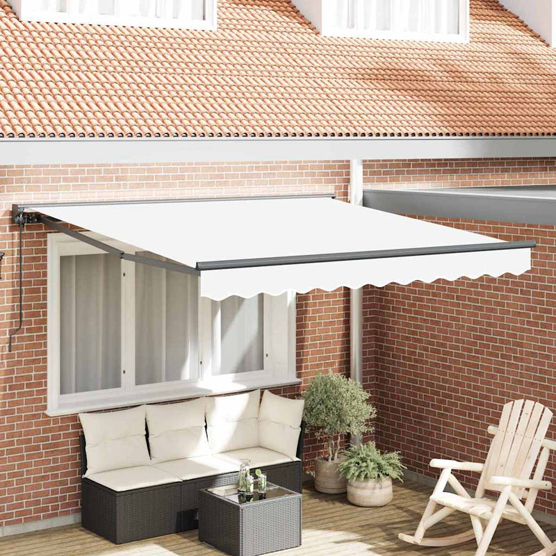 vidaXL Behúzható napellenző Fehér 350x250 cm szövet