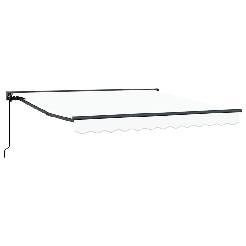 vidaXL Behúzható napellenző Fehér 350x250 cm szövet