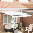 vidaXL Napernyő keret Fehér 350 x 250 cm Poliészter PU bevonattal