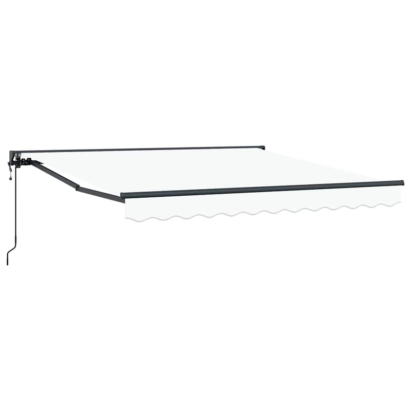 vidaXL Behúzható napellenző Fehér 350x250 cm szövet