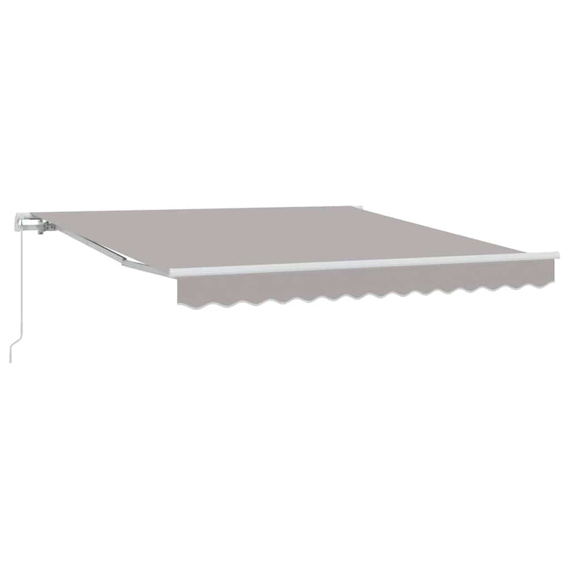 vidaXL Behúzható napellenző Világosszürke 350 x 250 cm szövet
