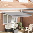 vidaXL Behúzható napellenző Világosszürke 350 x 250 cm