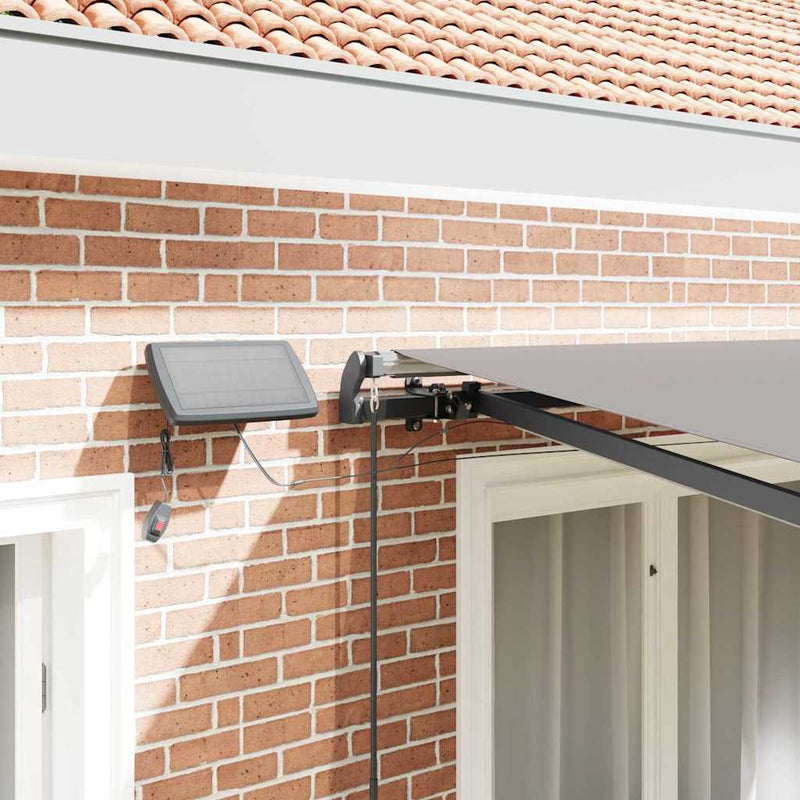 vidaXL Behúzható napellenző Világosszürke 350 x 250 cm szövet