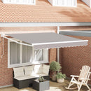 vidaXL Behúzható napellenző Világosszürke 350 x 250 cm