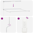 vidaXL Behúzható napellenző Világosszürke 350 x 250 cm szövet