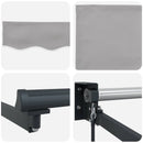 vidaXL Behúzható napellenző Világosszürke 350 x 250 cm