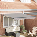 vidaXL Behúzható napellenző Világosszürke 350 x 250 cm