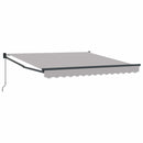 vidaXL Behúzható napellenző Világosszürke 350 x 250 cm