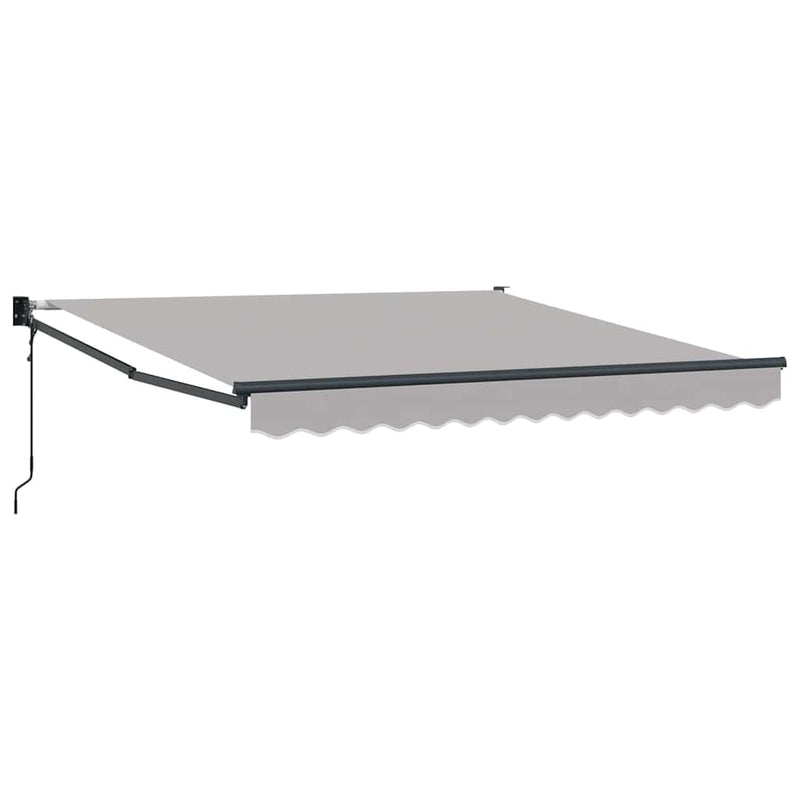 vidaXL Behúzható napellenző Világosszürke 350 x 250 cm szövet