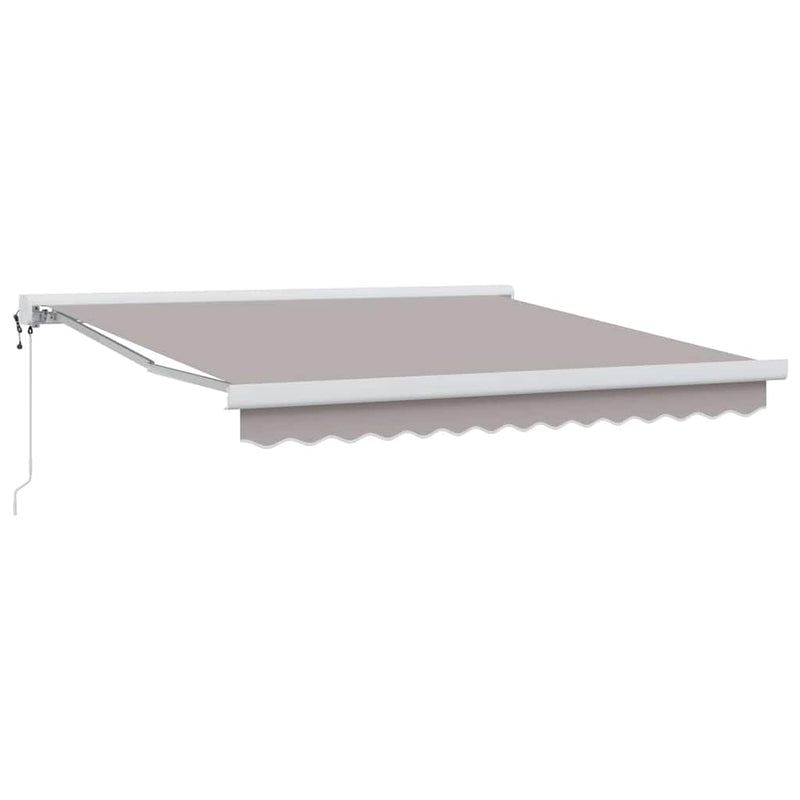vidaXL Behúzható napellenző Világosszürke 350 x 250 cm Szövet, Fém