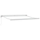 vidaXL Behúzható napellenző Világosszürke 350 x 250 cm Szövet, Fém