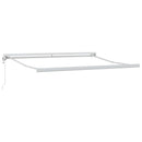 vidaXL Behúzható napellenző Világosszürke 350 x 250 cm Szövet, Fém