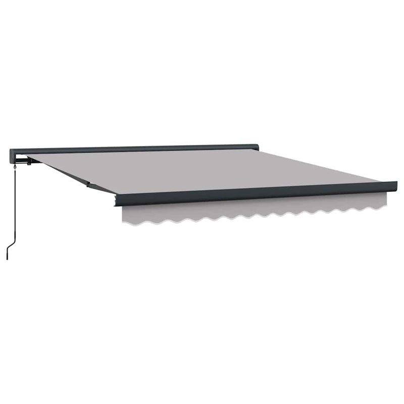 vidaXL Behúzható napellenző Világosszürke 350 x 250 cm Szövet és Fém