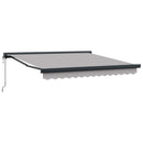 vidaXL Behúzható napellenző Világosszürke 350 x 250 x 165 cm