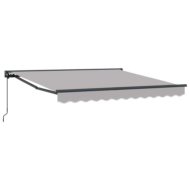 vidaXL Behúzható napellenző Világosszürke 350x250 cm szövet