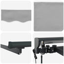 vidaXL Behúzható napellenző Világosszürke 350x250 cm szövet