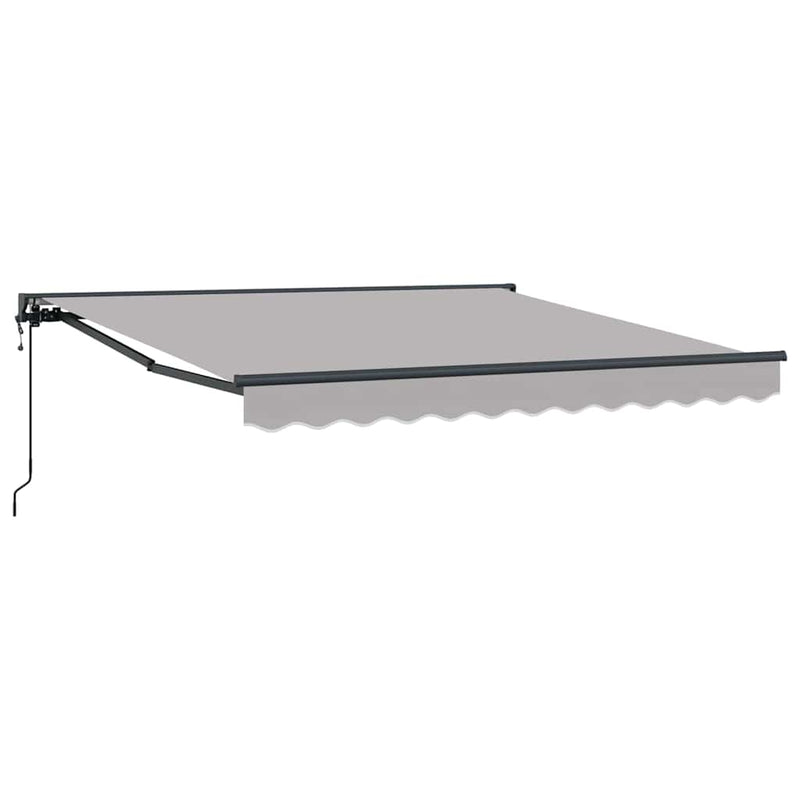 vidaXL Behúzható napellenző Világosszürke 350x250 cm szövet