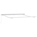 vidaXL Behúzható napellenző Piros 350 x 250 cm szövet