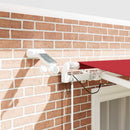 vidaXL Behúzható napellenző Piros 350 x 250 cm Poliészter