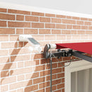 vidaXL Napernyő Anyag Piros 350 x 250 cm Poliészter