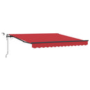 vidaXL Napernyő Anyag Piros 350 x 250 cm Poliészter