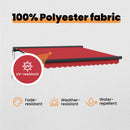 vidaXL Behúzható napellenző Piros 350 x 250 x 165 cm Szövet és Fém