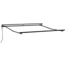 vidaXL Napernyő keret Piros 350 x 250 cm Poliészter PU bevonattal