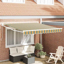 vidaXL Behúzható napellenző Zöld 350 x 250 cm