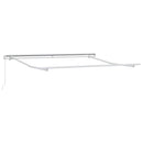 vidaXL Behúzható napellenző Zöld és Fehér 350 x 250 cm