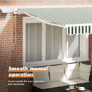 vidaXL Behúzható napellenző Zöld és Fehér 350 x 250 cm