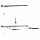vidaXL Behúzható napellenző Zöld és Fehér 350 x 250 cm