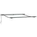 vidaXL Behúzható napellenző Zöld és Fehér 350 x 250 cm