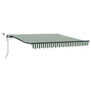 vidaXL Napernyő Anyag Zöld és Fehér 350 x 250 cm Poliészter