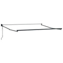 vidaXL Behúzható napellenző Zöld és Fehér 350 x 250 cm