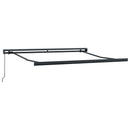 vidaXL Behúzható napellenző Zöld és Fehér 350 x 250 cm