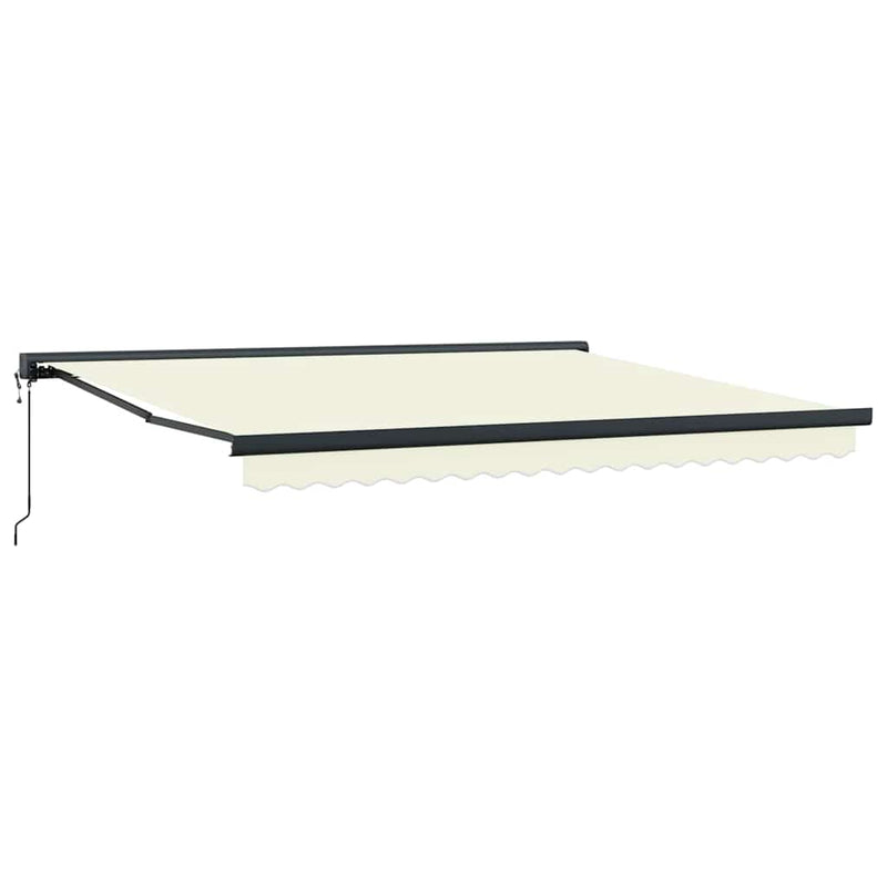 vidaXL Behúzható napellenző Krém 400 × 300 cm Szövet, Fém