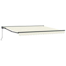 vidaXL Napernyő keret Krém 400 × 300 cm Poliészter PU bevonattal