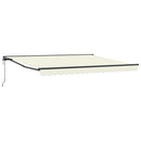 vidaXL Napernyő keret Krém 400 × 300 cm Poliészter PU bevonattal