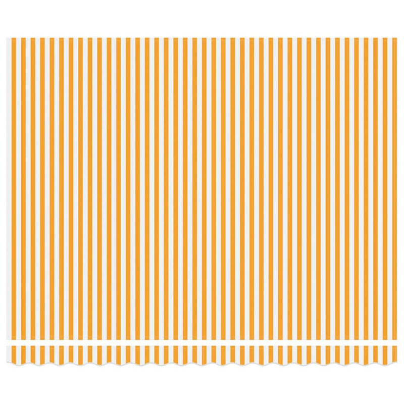 vidaXL Behúzható napellenző Sárga és fehér 400 × 300 cm Szövet, Fém